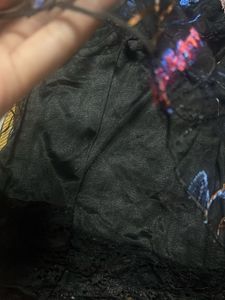 Floral Lace Black Slip Dress