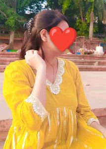 Yellow Aliacut Embellished Kurta Set