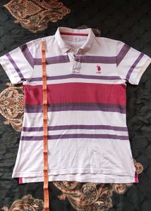 Striped USPA Polo Shirt orignal