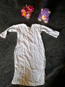 Simple Creame Color Kurti For Girls Women's