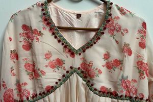 New Floral Print Kurta