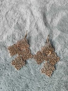 Gold Lace Drop Earrings