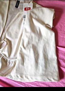 H&amp;M White Coat With Bell Sleeves