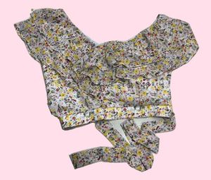 Floral Ruffle Crop Top