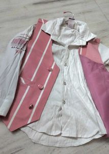 Beautiful Set Of Party Wear Pants Coat T-shirt 🎀