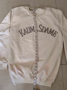 Cream Sweatshirt With Backprint