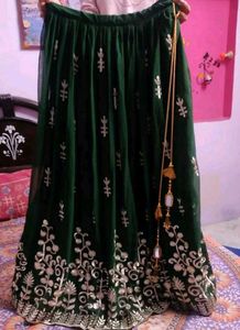 Emerald Green Lehenga with Shrug