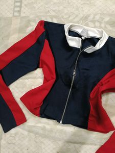 Zip Up Color Block Jacket &amp; Pants Set