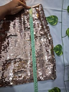 Golden Sparkly Sequin Mini Skirt