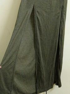 Olive Green Maxi Dress With Hoodie