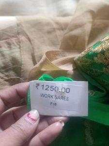 A Heavy Gold Work Saree
