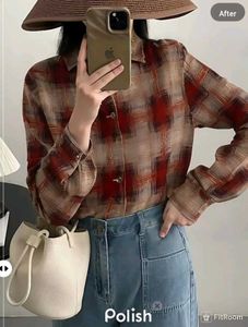 New With Tag Brown Boxy Korean Shirt