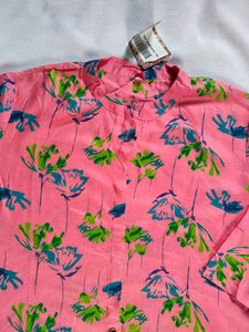 Pink Printed Kurta