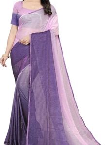 Combo Of One Silk Saree And  Netted Sare
