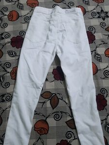 High waisted White Tone Jeans