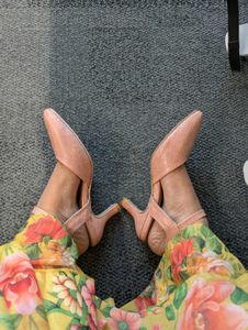 Peach shoes