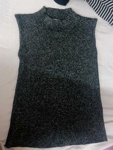 Shimmery black top