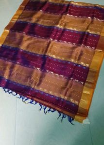 multi colour pure kanchi pattu saree