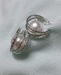 Pearl Hoop Earrings