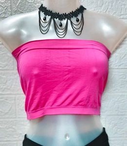 Pink Bandeau Top For Small To Large Size