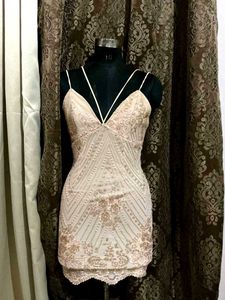 Elegant Y2k  Ethenkc Embellished Dress