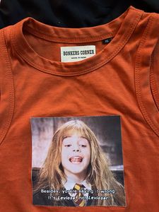 Orange Graphic Tank Top