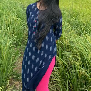 Elegant Blue Printed Kurta