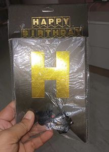 Paper Black Birthday Banner-pack Of 1