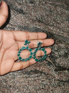 Green Stone Earrings