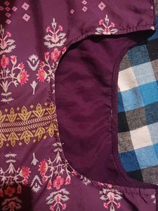 Elegant Purple Floral Kurta