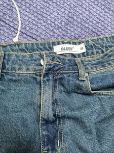 Blue Washed-6 pocket cargo jeans