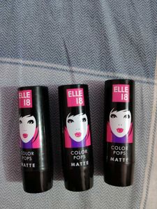 Elle 18 Color Pops Matte Lipsticks (Set of 3)