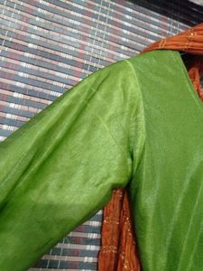 Personalized Heavy Flared Olive Green Anarkali