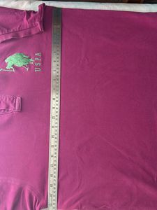 L  Polo Purple Men Half Sleeves T Shirt