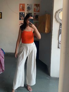 Orange Cami & Wide Leg Pants Set