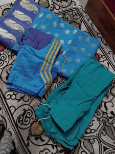 Beautiful Saree with stitched Blouse and peticoat