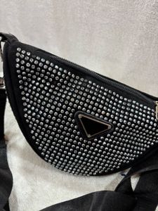 Black Rhinestone Waist Ba