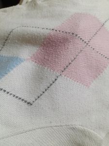 White Pattern Sweater.