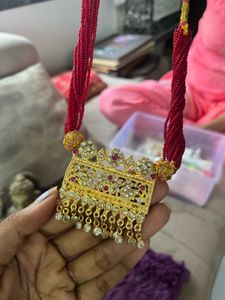 Beaded &amp; Rhinestone Statement Necklace