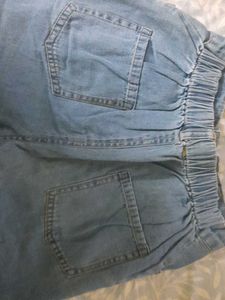 Light Wash Wide Leg Jeans With A Slit