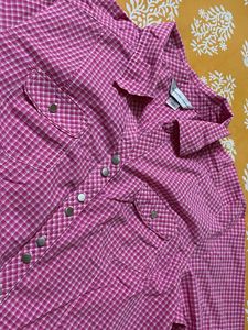 Pink Checkered Cute Shirt For Women’s