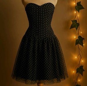 Chic Black Polka Dot Dress