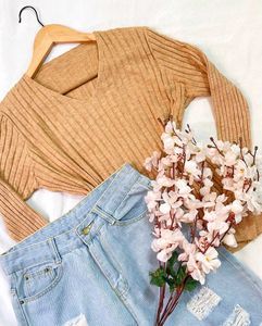 Korean Ribbed Pullover B