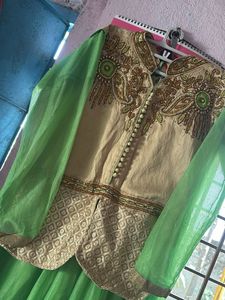 Elegant Green lehanga  with duppatta