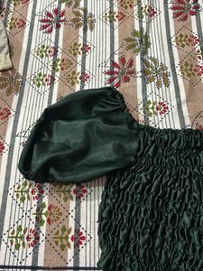 Green Puff Sleeve Top