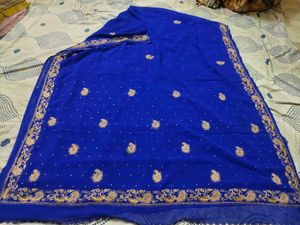 Aari Work Saree Have Some Stain Need Dry Clean