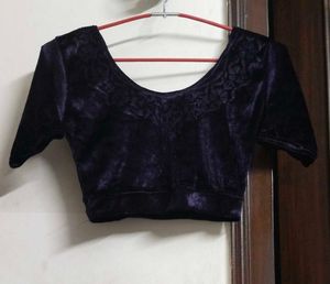 Purple Velvet Blouse