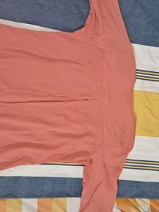 Peach Embroidered Top