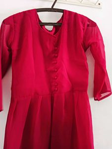 Red Chiffon Maxi Dress