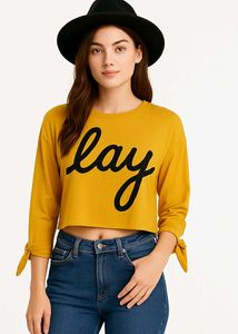 MUSTARD YELLOW CROP TOP